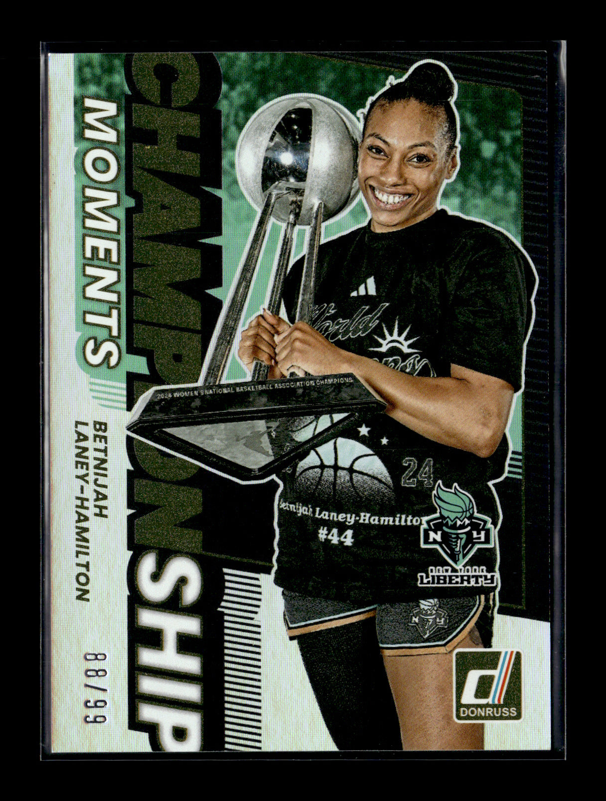 2025 Donruss WNBA Betnijah Laney-Hamilton #2 Championship Moments #/99 New York Liberty