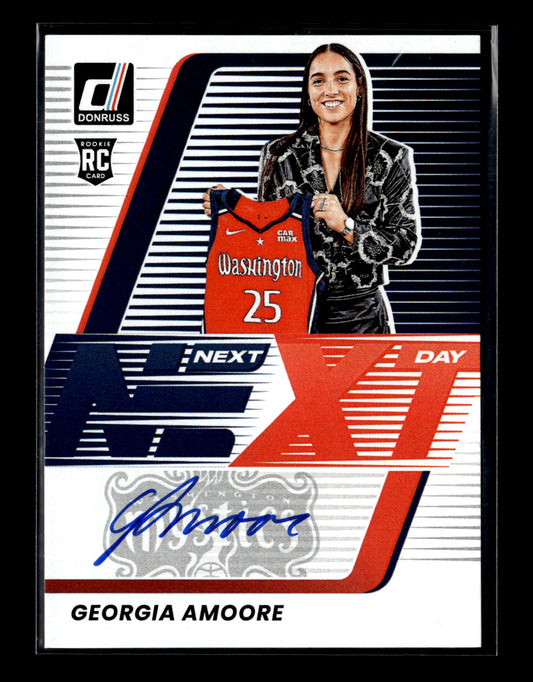 2025 Donruss WNBA Georgia Amoore #3 Next Day Autographs Washington Mystics