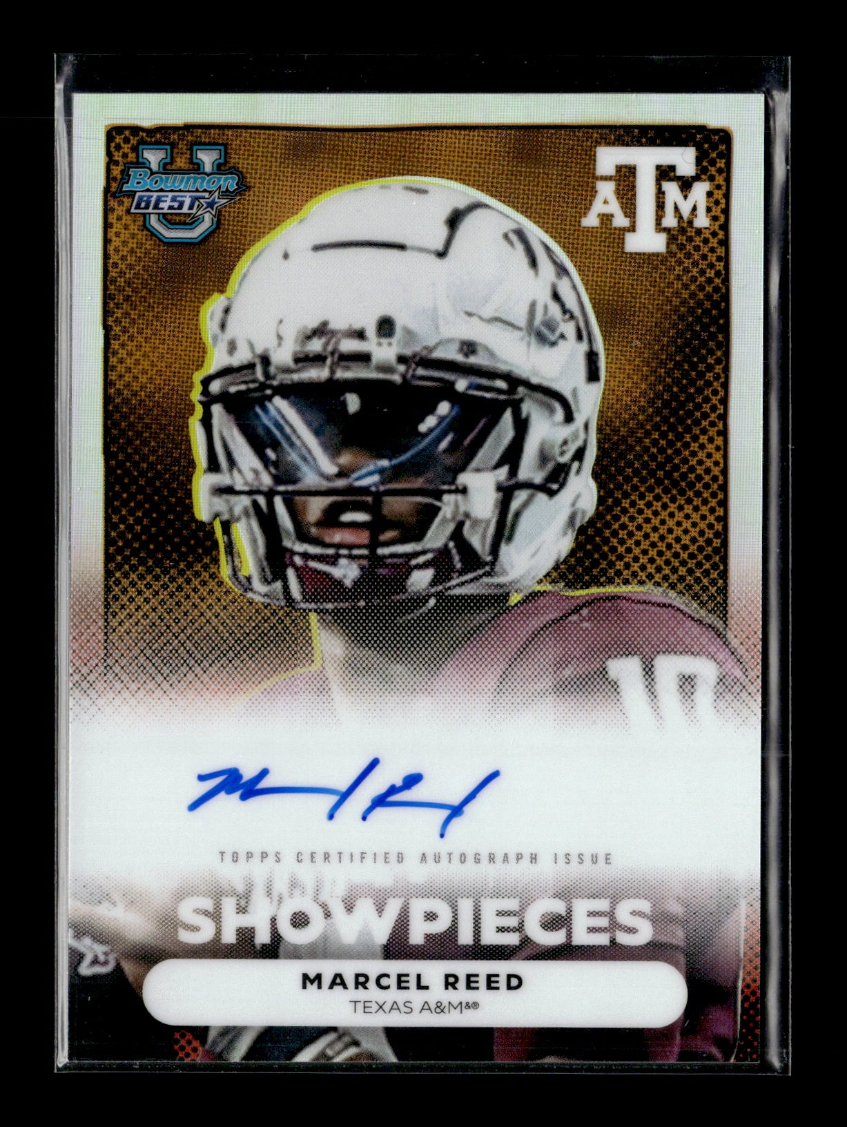 2025 Bowman University Best Marcel Reed #BSA-MR Bowman Showpieces Autographs Texas A&M Aggies