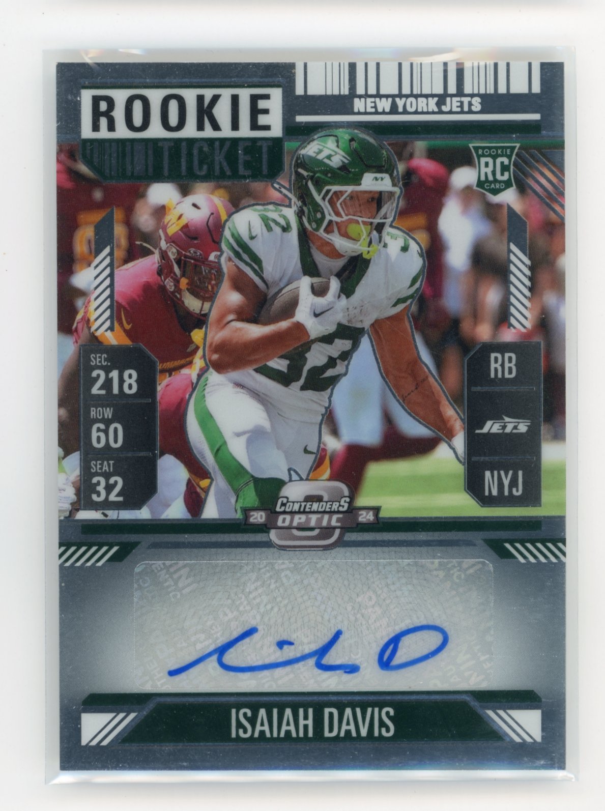 2024 Panini Contenders Optic Isaiah Davis #163 New York Jets