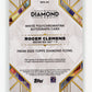2025 Topps Diamond Icons Roger Clemens #WPA-RC White Polychromatink Autographs Base Purple Ink #/15 Boston Red Sox