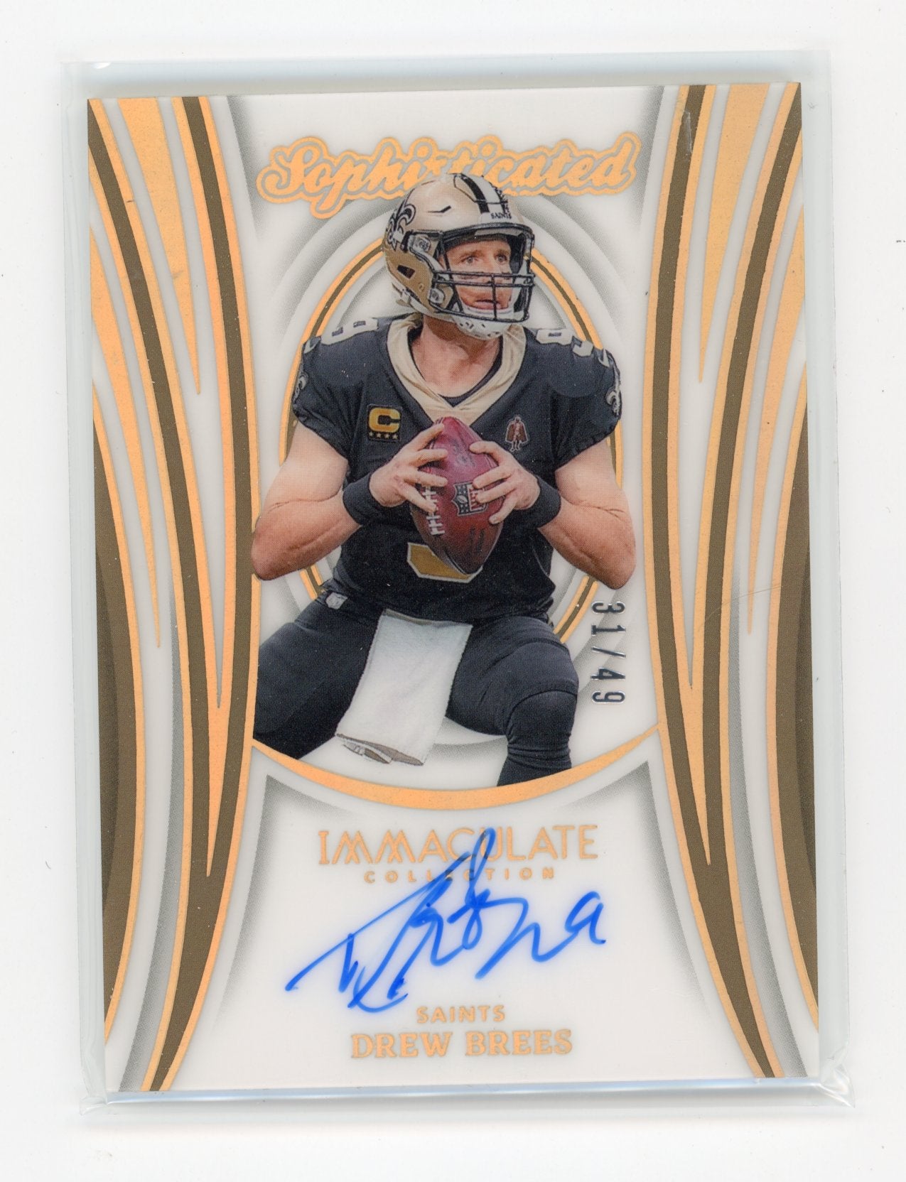 2024 Panini Immaculate Collection Drew Brees #SS-DBS Sophisticated Signatures #/49 New Orleans Saints