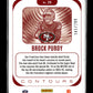 2025 Panini Phoenix Brock Purdy #28 Contours Silver Hyper Prizm #/299 San Francisco 49ers
