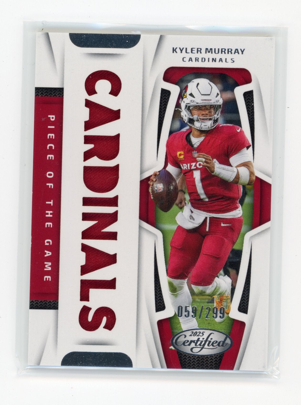 2025 Panini Certified Kyler Murray #POG-KMY Piece of the Game #/299 Arizona Cardinals