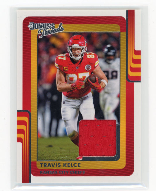 2025 Donruss Travis Kelce #DTH-TKE Donruss Threads Kansas City Chiefs