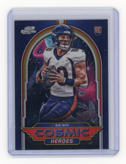 2024 Topps Chrome Cosmic Bo Nix #CH-20 Cosmic Heroes Denver Broncos