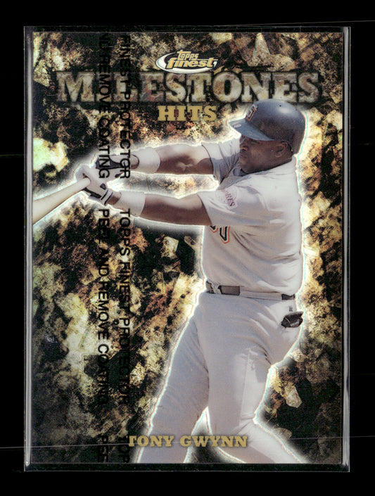 1999 Finest Tony Gwynn #M1 Milestones #/3000 San Diego Padres