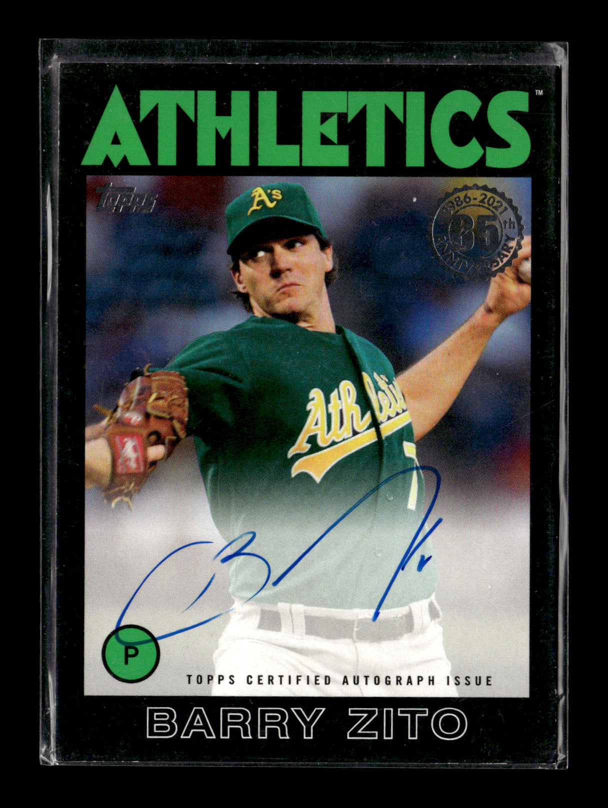 2021 Topps Update - 1986 Topps Baseball Autographs Barry Zito #86A-BZ Oakland Athletics