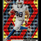 2025 Panini Mosaic Dawson Knox #70 Mosaic Red & Yellow #/89 Buffalo Bills