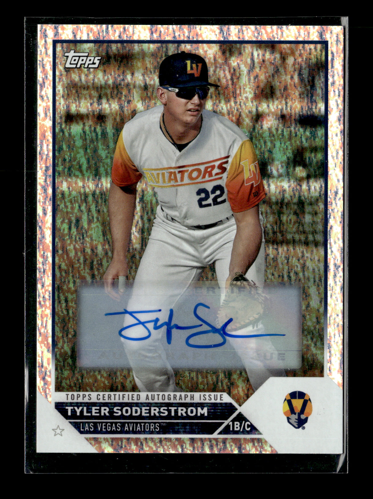 2023 Topps Pro Debut Tyler Soderstrom #PD-28 Autographs Sparkle #/199 Las Vegas Aviators