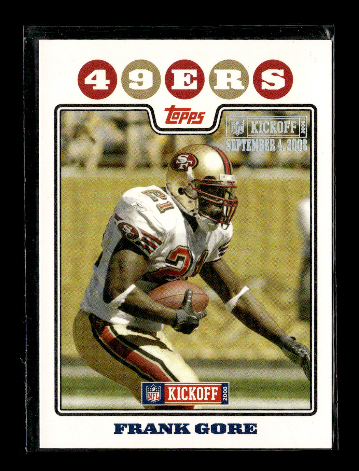 2008 Topps Kickoff Frank Gore #117 Silver Holofoil #/1349 San Francisco 49ers