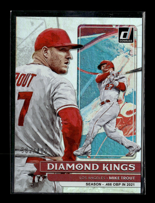 2022 Donruss Mike Trout #14 Season Stat Line #/400 Los Angeles Angels