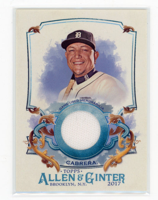 2017 Topps Allen & Ginter Miguel Cabrera #FSRA-MCA Full-Size Design A Relics Detroit Tigers