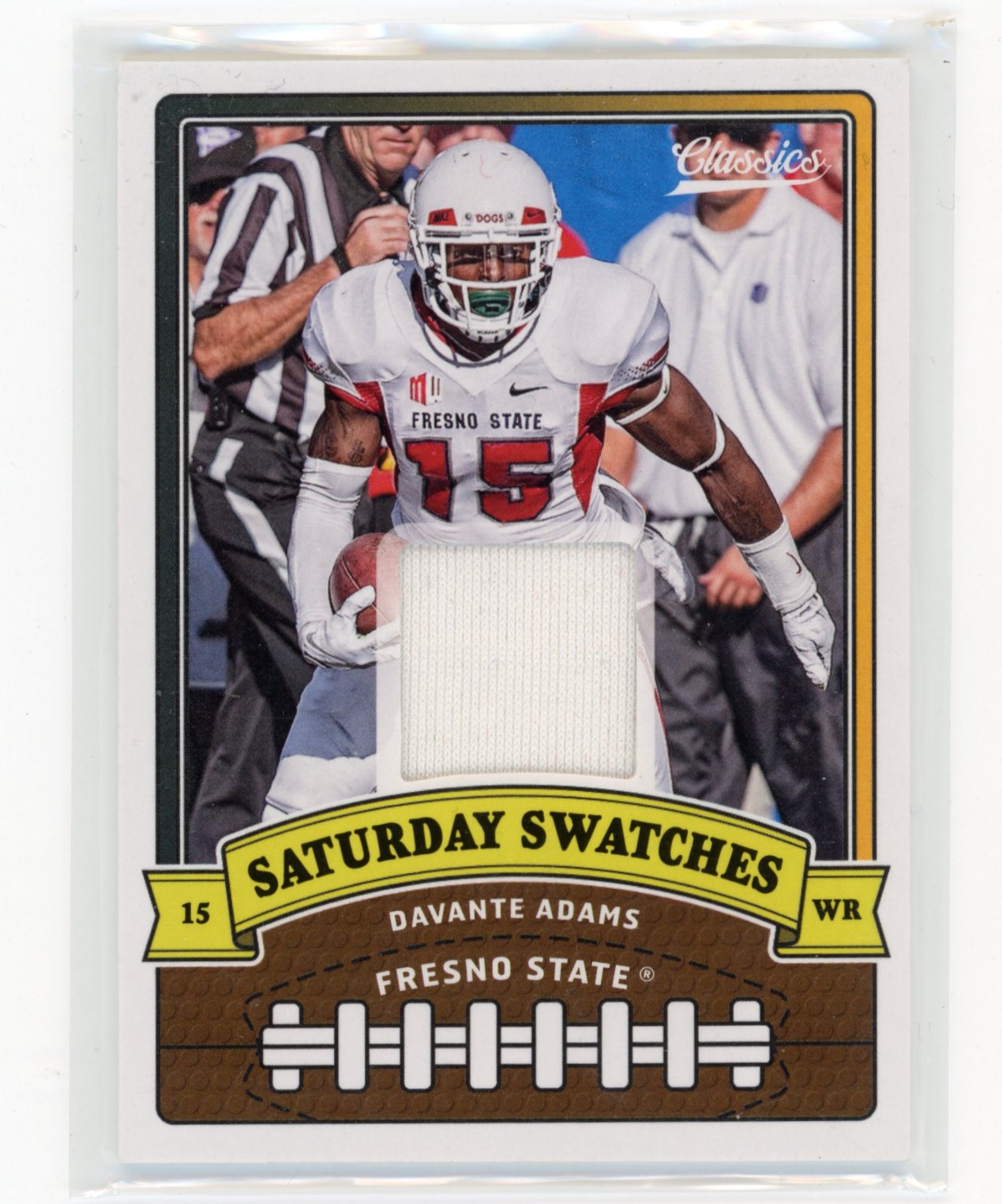 2018 Panini Classics Davante Adams #13 Saturday Swatches Fresno State