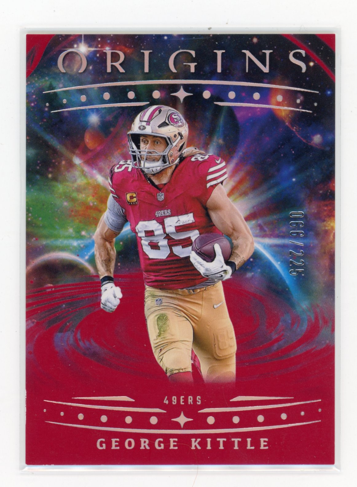 2025 Panini Origins George Kittle #61 Red #/225 San Francisco 49ers