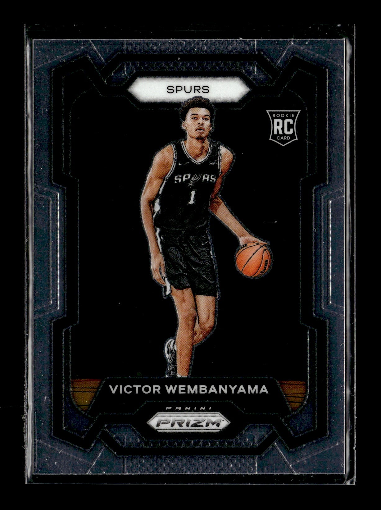 2023-24 Panini Prizm Victor Wembanyama #136 Prizms Black #/1 San Antonio Spurs