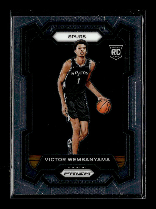 2023-24 Panini Prizm Victor Wembanyama #136 Prizms Black #/1 San Antonio Spurs