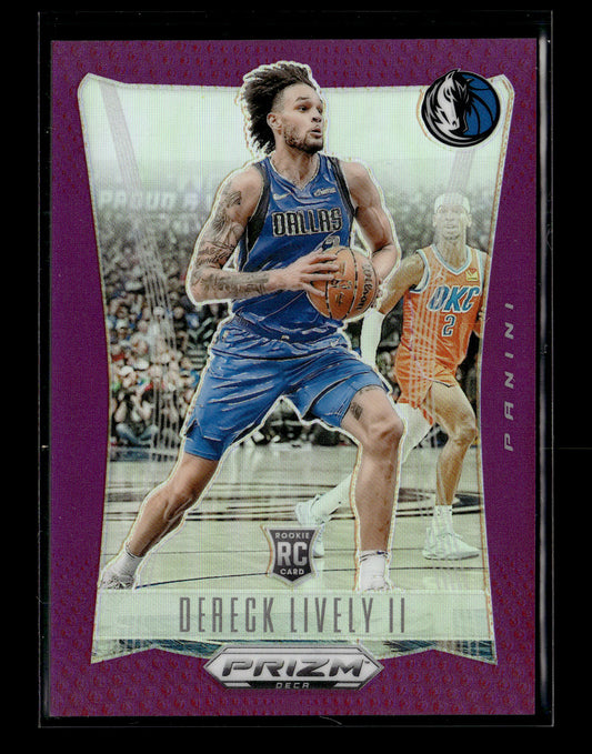 2023-24 Panini Prizm Deca Dereck Lively II #96 Prizms Purple #/99 Dallas Mavericks