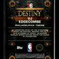 2025-26 Topps Chrome VJ Edgecombe #D-3 Destiny Philadelphia 76ers