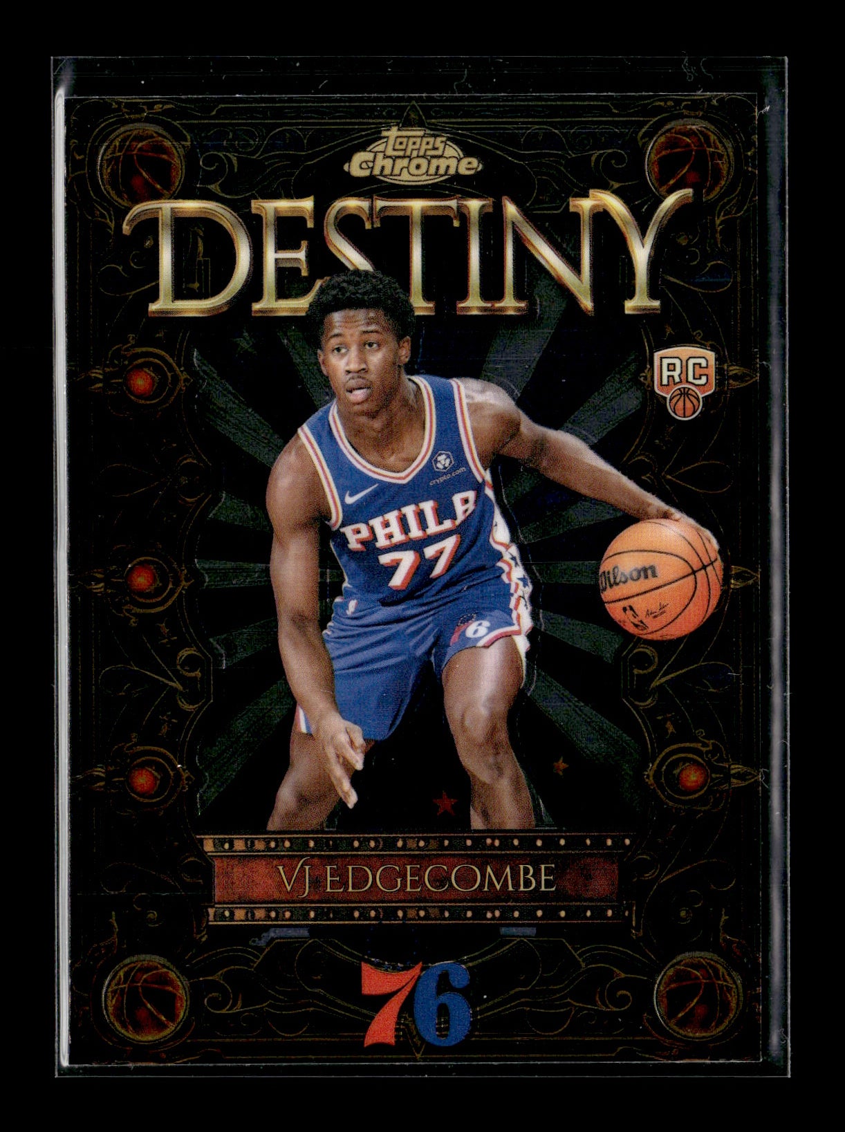 2025-26 Topps Chrome VJ Edgecombe #D-3 Destiny Philadelphia 76ers