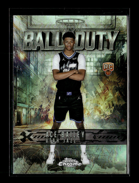 2025-26 Topps Chrome Ace Bailey #BD-24 Ball of Duty Refractor Utah Jazz