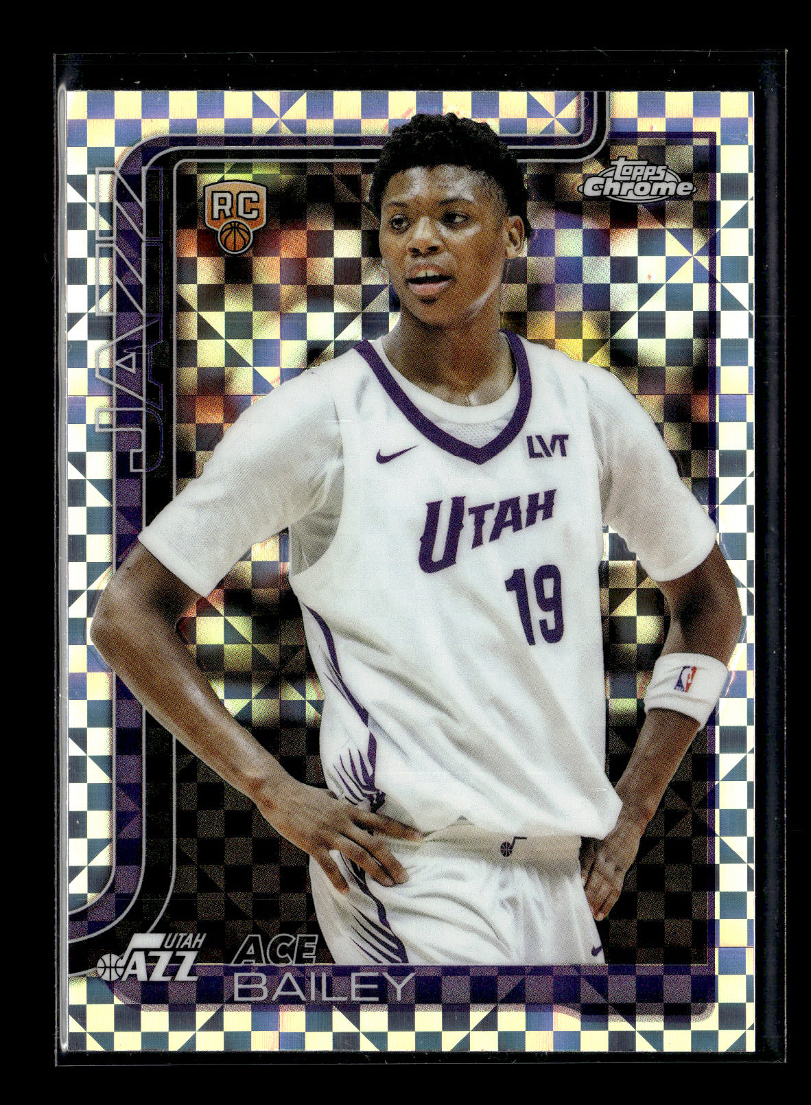 2025-26 Topps Chrome Ace Bailey #255 X-Fractor Utah Jazz