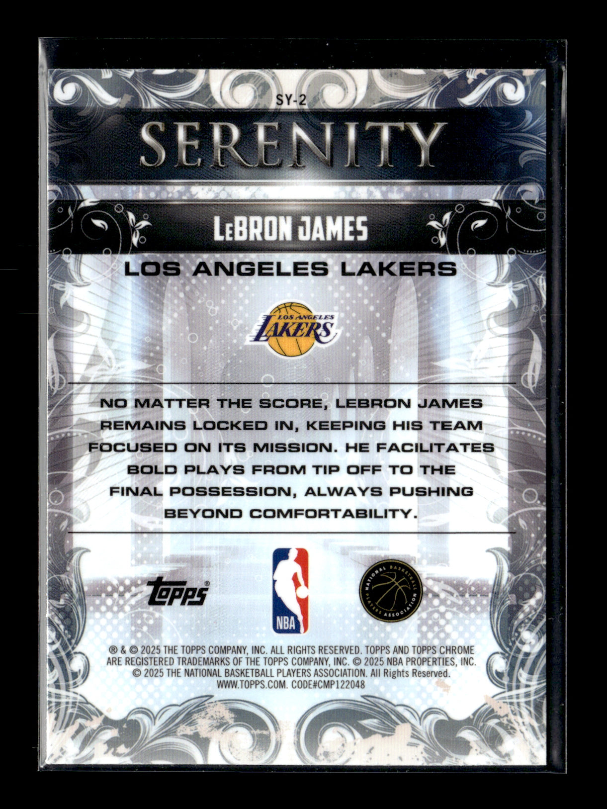 2025-26 Topps Chrome LeBron James #SY-2 Serenity Los Angeles Lakers