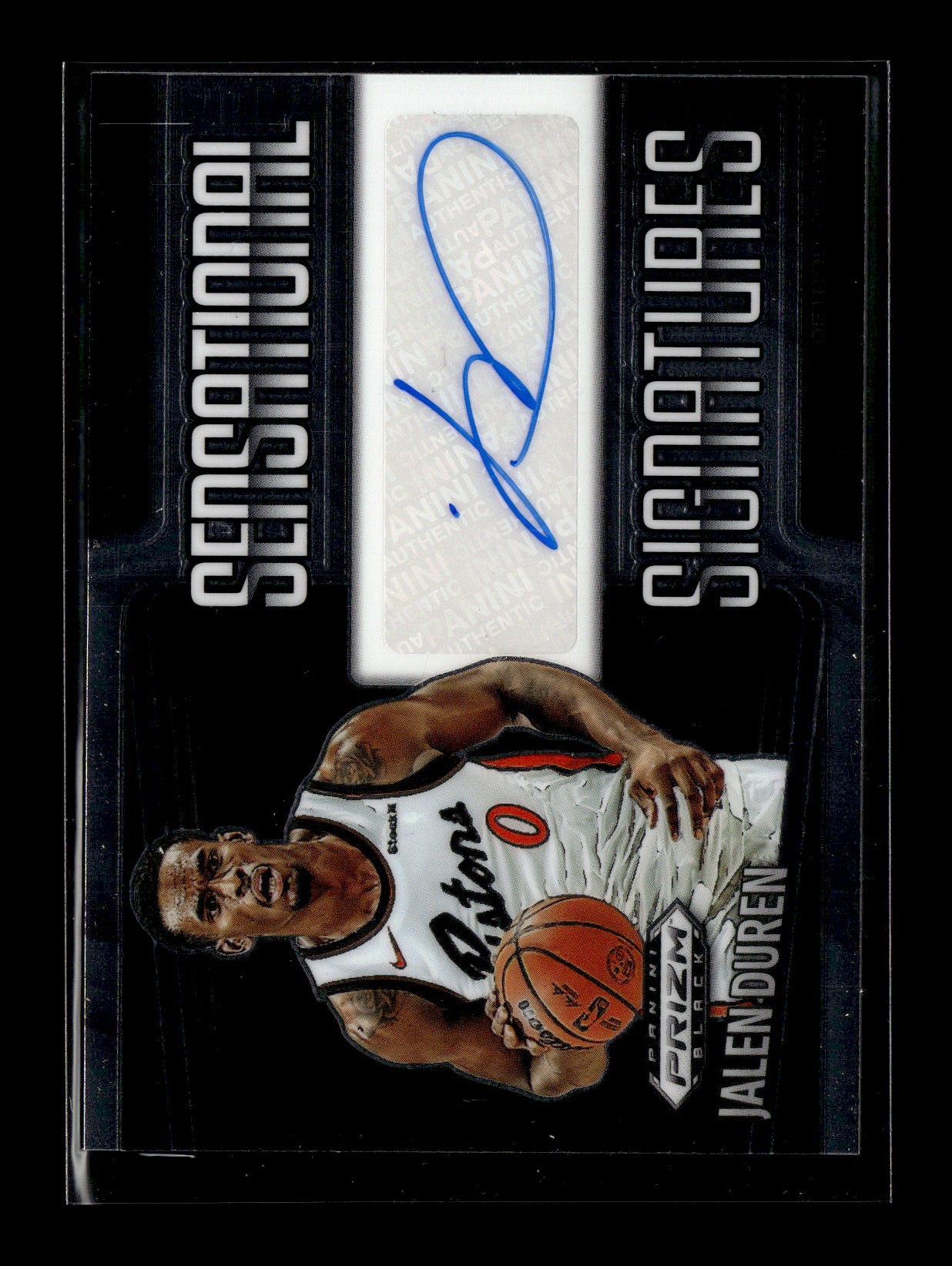 2024-25 Panini Prizm Black Jalen Duren #SS-DUR Sensational Signatures Prizms Silver Detroit Pistons