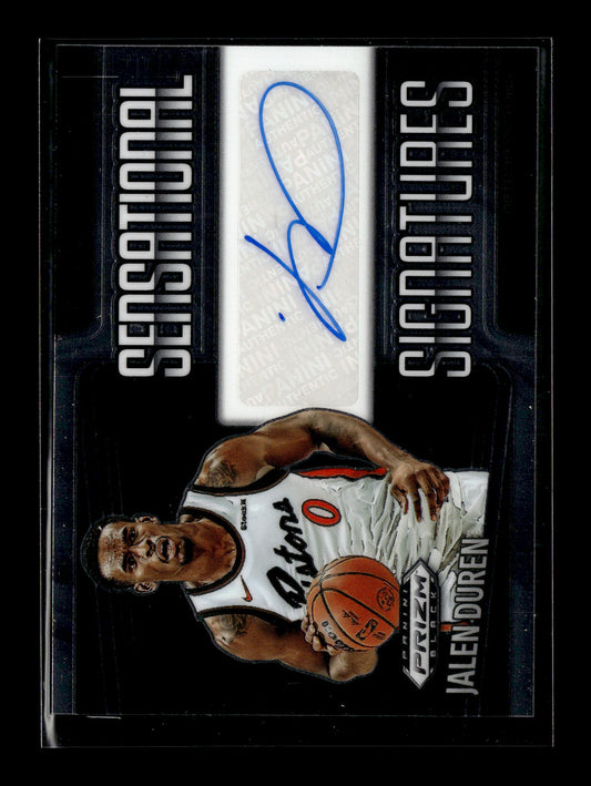 2024-25 Panini Prizm Black Jalen Duren #SS-DUR Sensational Signatures Prizms Silver Detroit Pistons