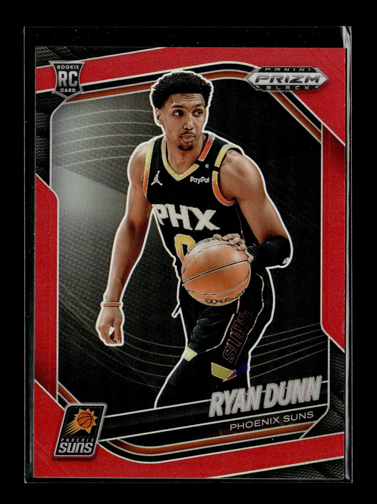 2024-25 Panini Prizm Black Ryan Dunn #203 Red #/299 Phoenix Suns