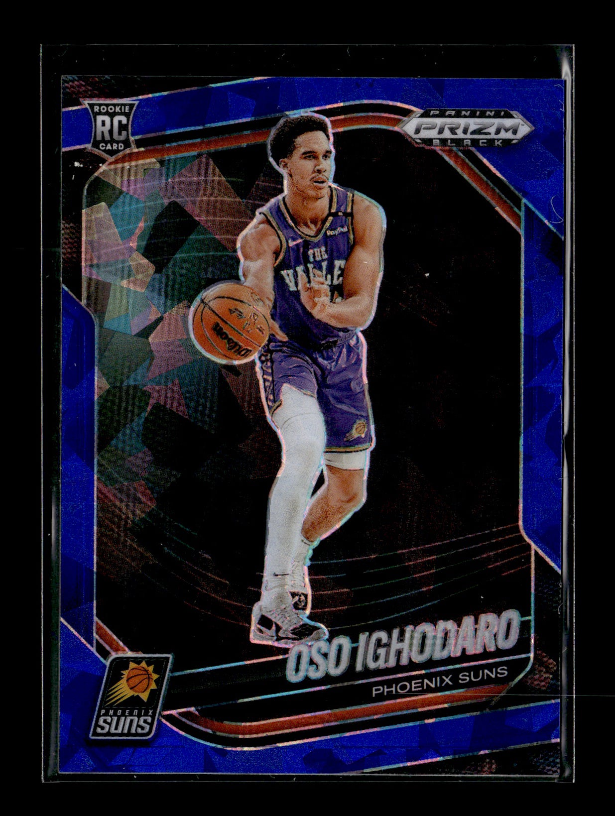 2024-25 Panini Prizm Black Oso Ighodaro #135 Blue Ice #/125 Phoenix Suns