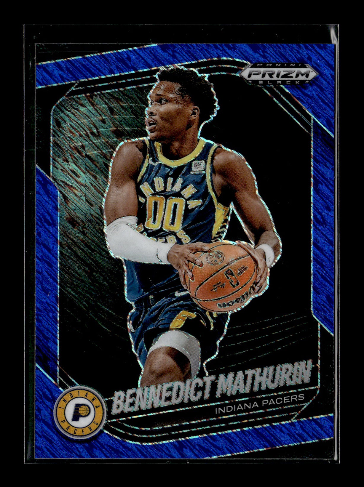 2024-25 Panini Prizm Black Bennedict Mathurin #59 Blue Shimmer #/35 Indiana Pacers