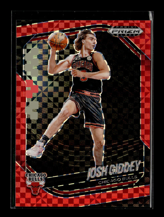 2024-25 Panini Prizm Black Josh Giddey #126 Red Power #/75 Chicago Bulls