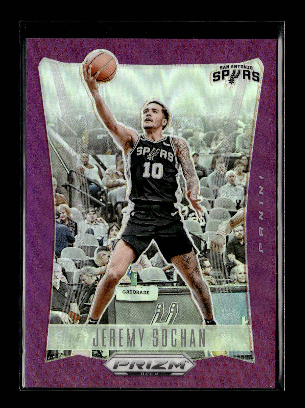 2023-24 Panini Prizm Deca Jeremy Sochan #184 Prizms Purple #/99 San Antonio Spurs