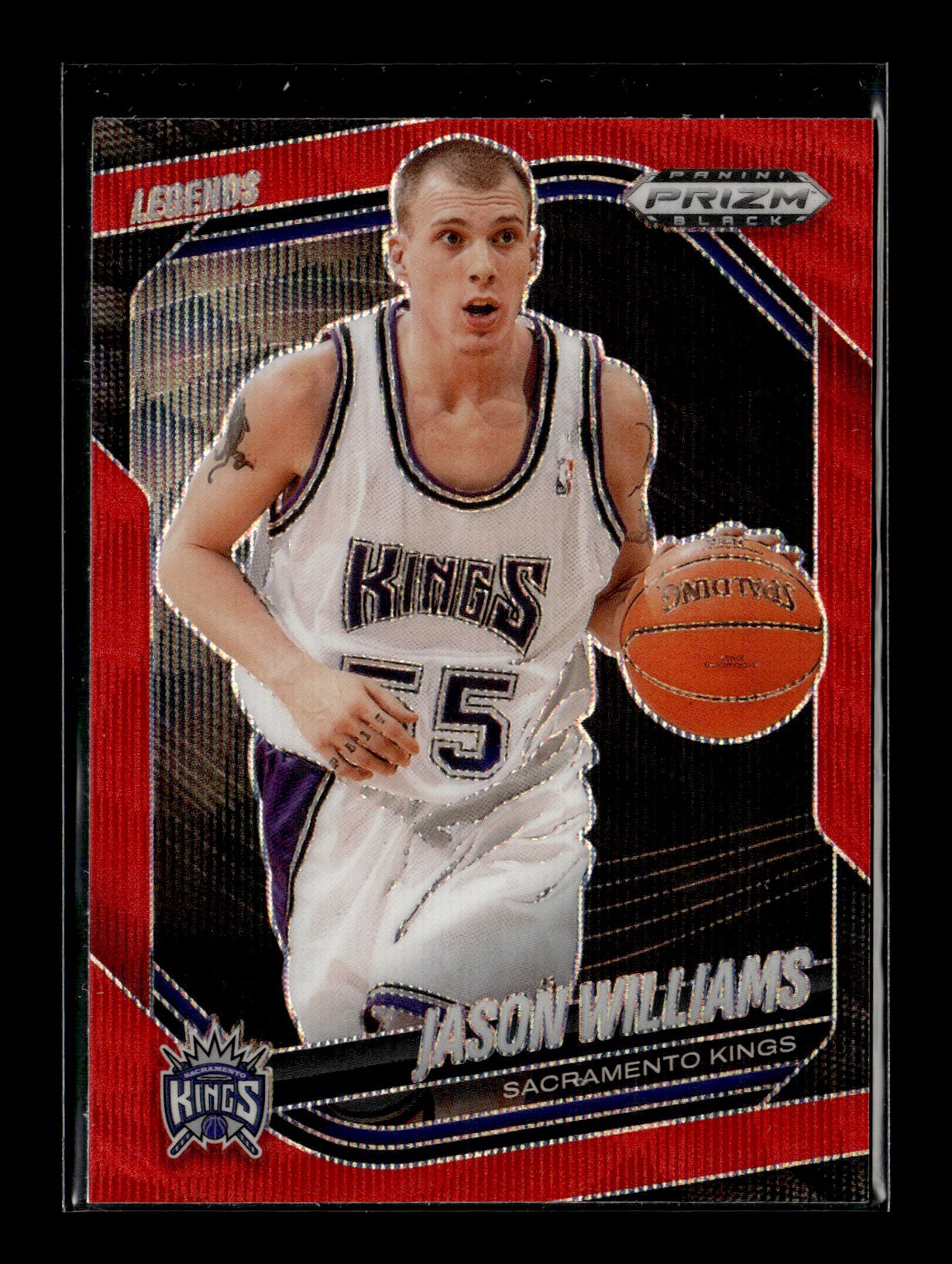 2024-25 Panini Prizm Black Jason Williams #294 Ruby Wave Sacramento Kings