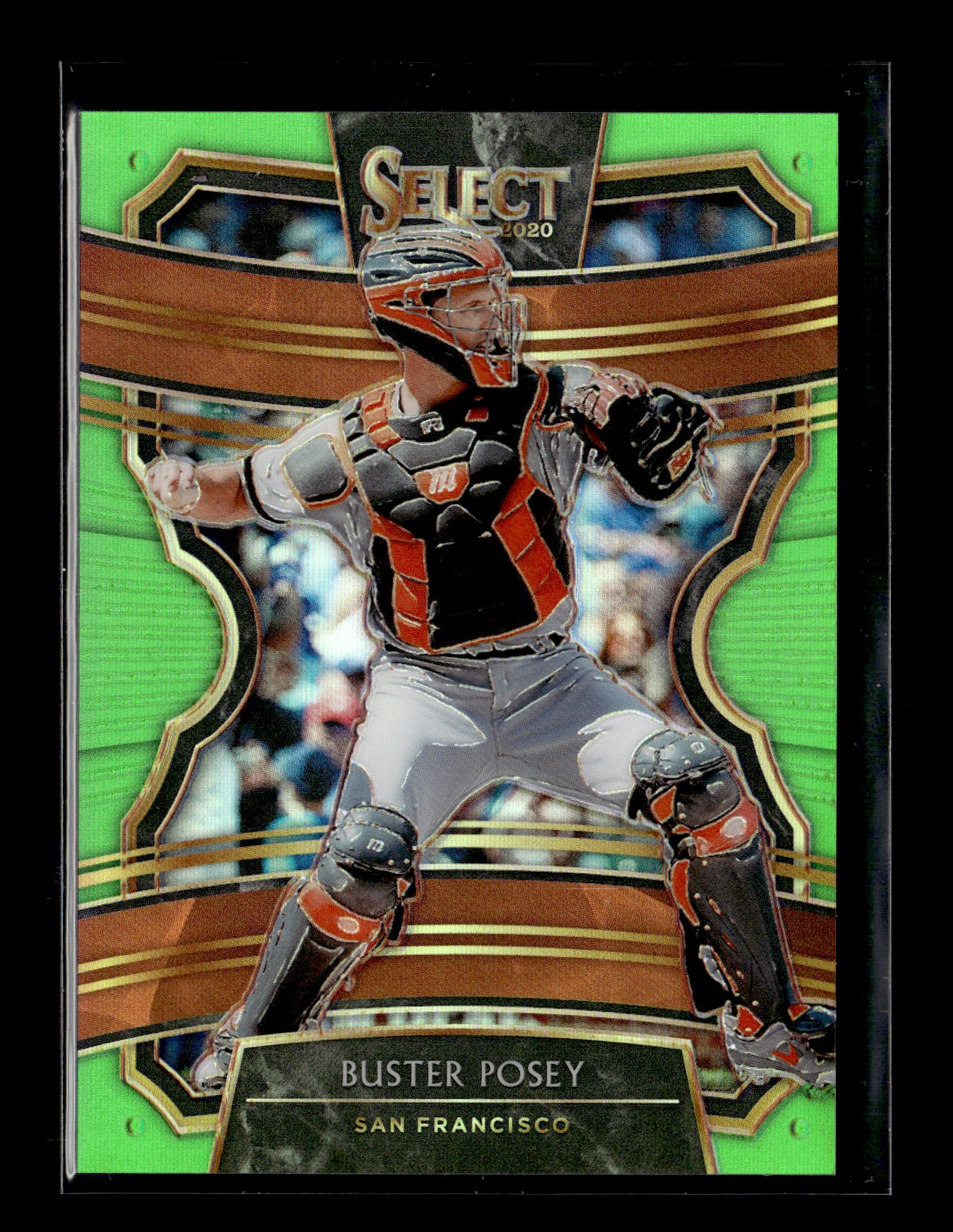 2020 Panini Select Buster Posey #65 Neon Green #/99 San Francisco Giants