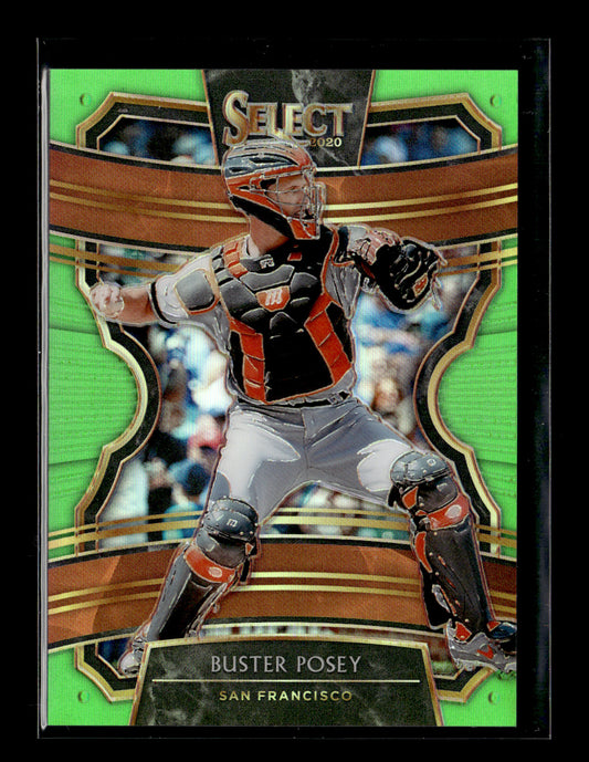 2020 Panini Select Buster Posey #65 Neon Green #/99 San Francisco Giants