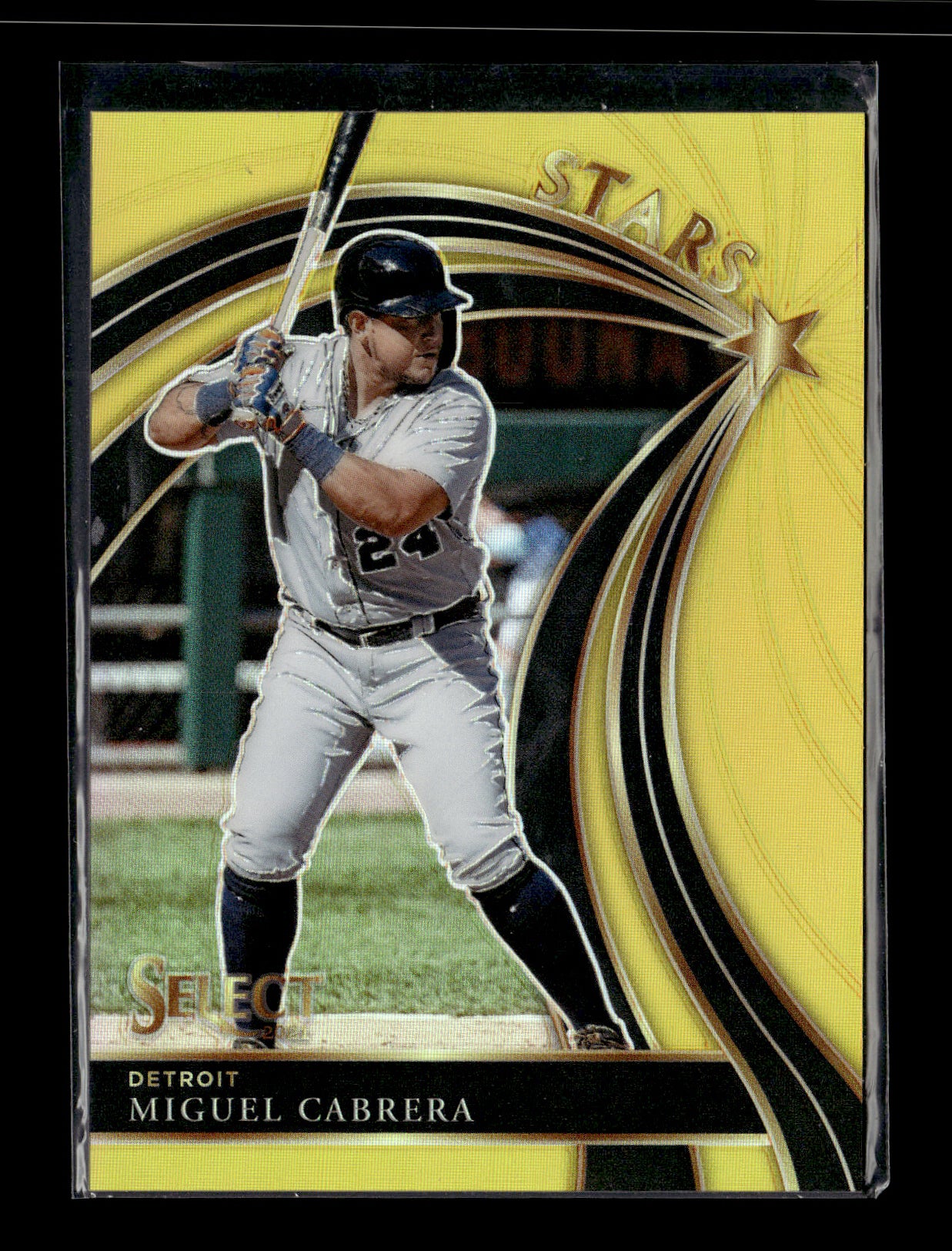 2021 Panini Select Miguel Cabrera #SELS-12 Select Stars Gold Prizm #/10 Detroit Tigers