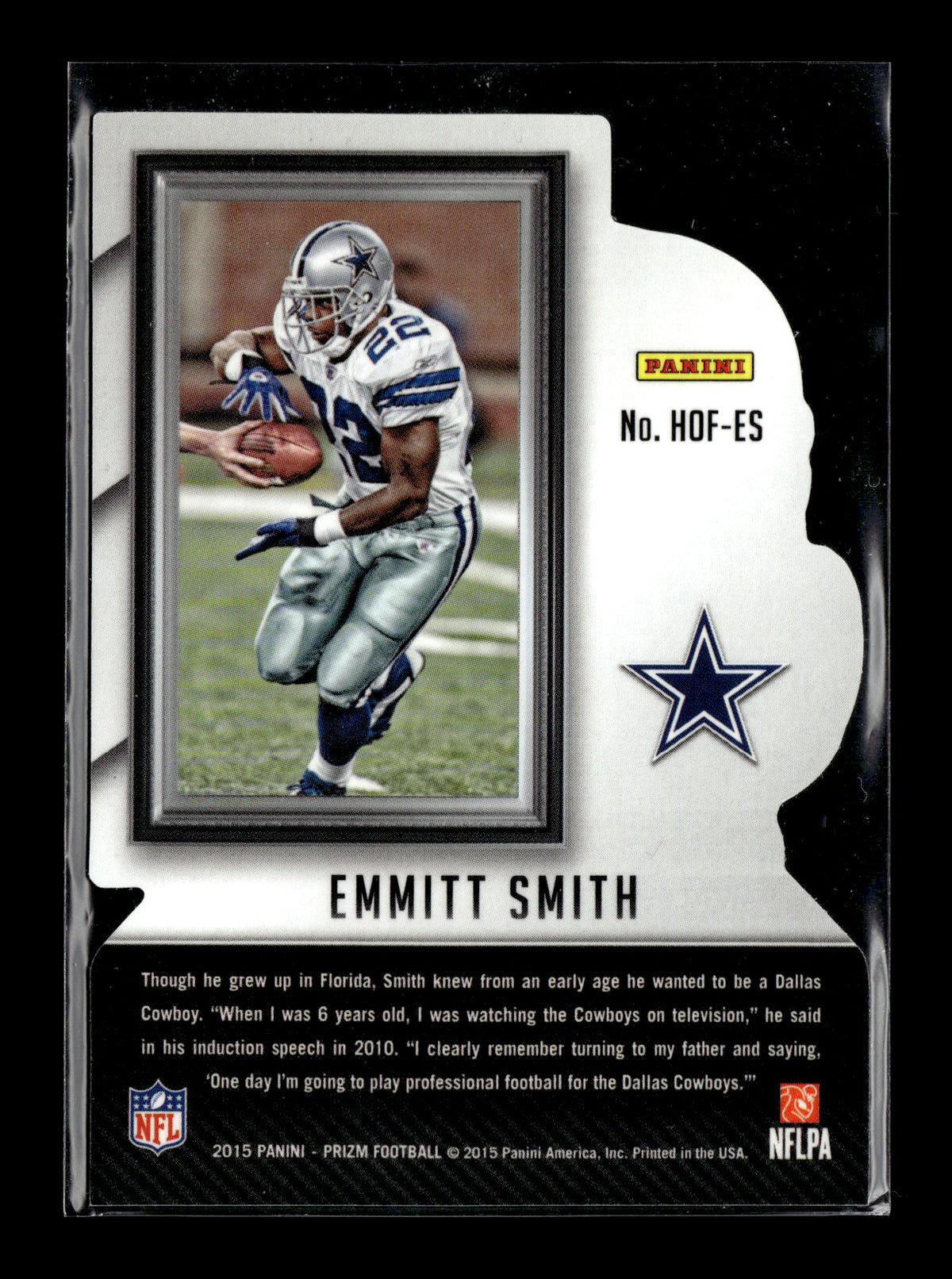 2015 Panini Prizm Emmitt Smith #HOF-ES Hall of Fame Dallas Cowboys