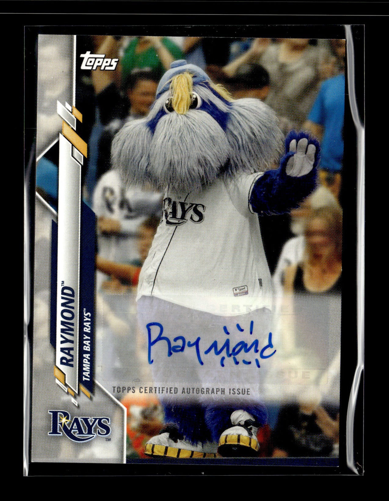 2020 Topps Opening Day Raymond #MA-R Mascot Autographs Tampa Bay Rays