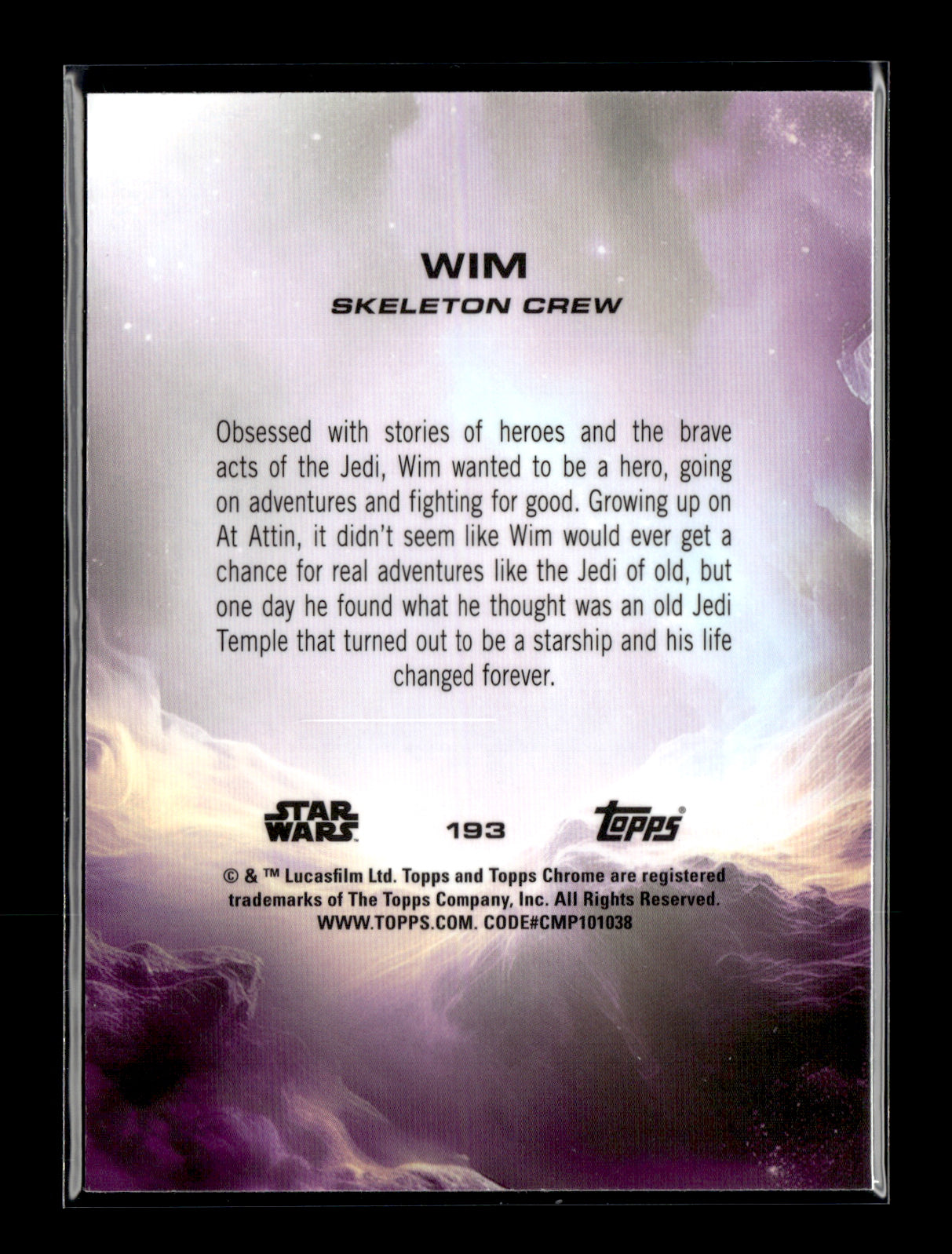 2025 Topps Chrome Star Wars Wim #193