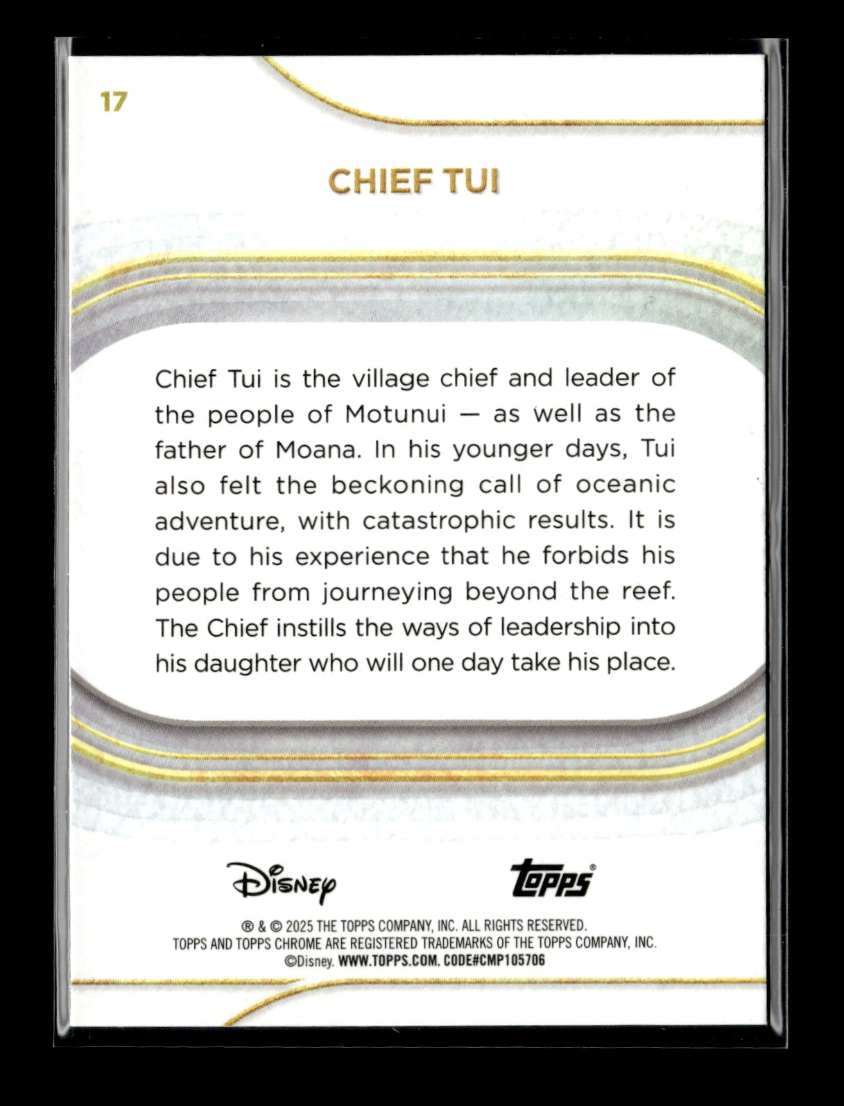 2025 Topps Chrome Disney Chief Tui #17