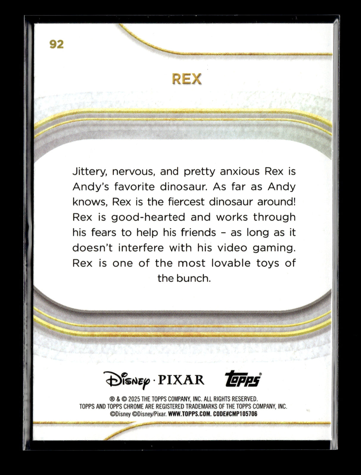 2025 Topps Chrome Disney Rex #92