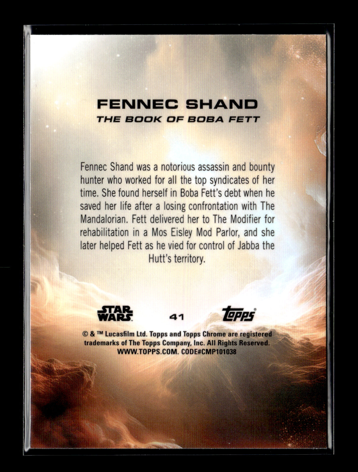 2025 Topps Chrome Star Wars Fennec Shand #41