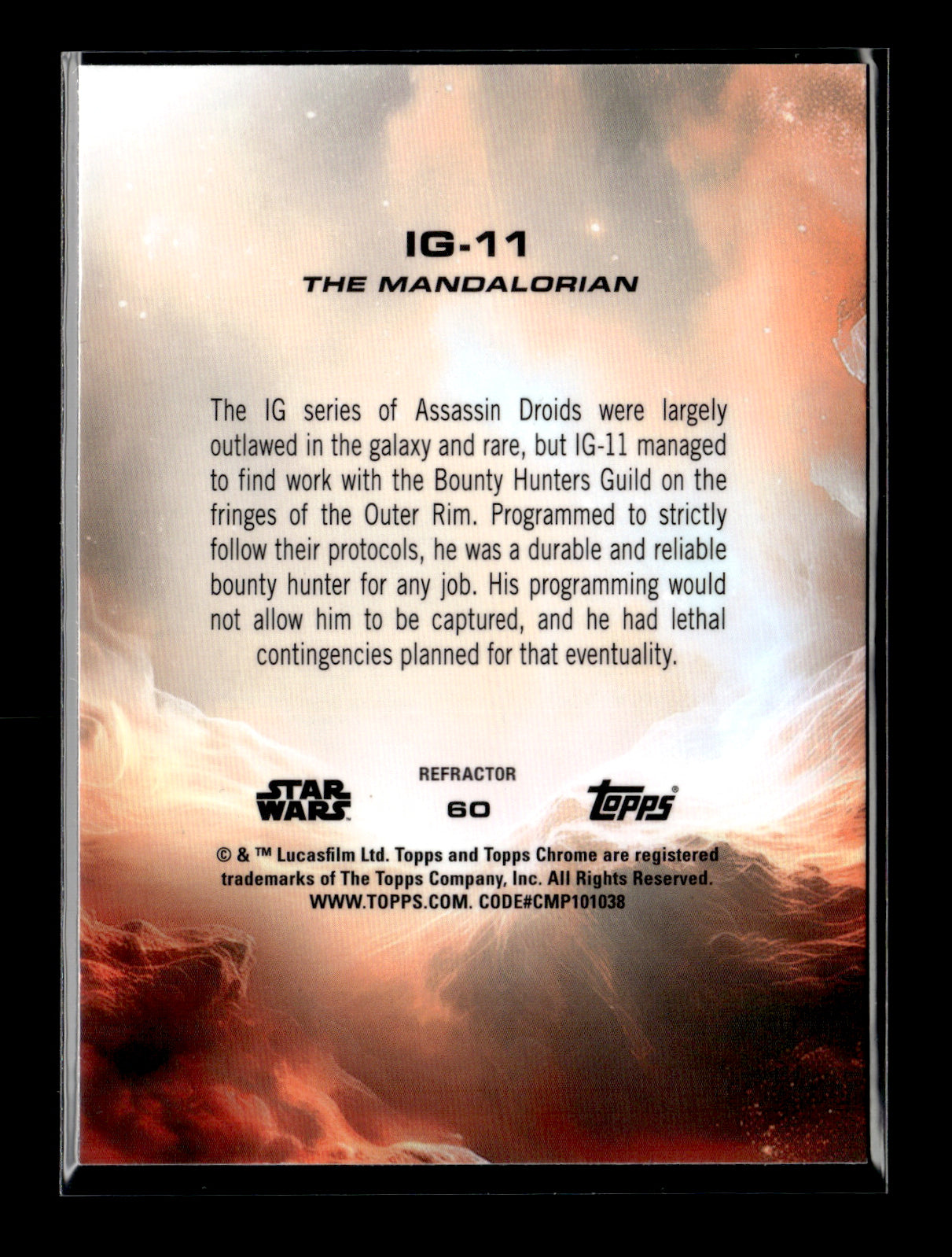2025 Topps Chrome Star Wars IG-11 #60 Prism Refractor