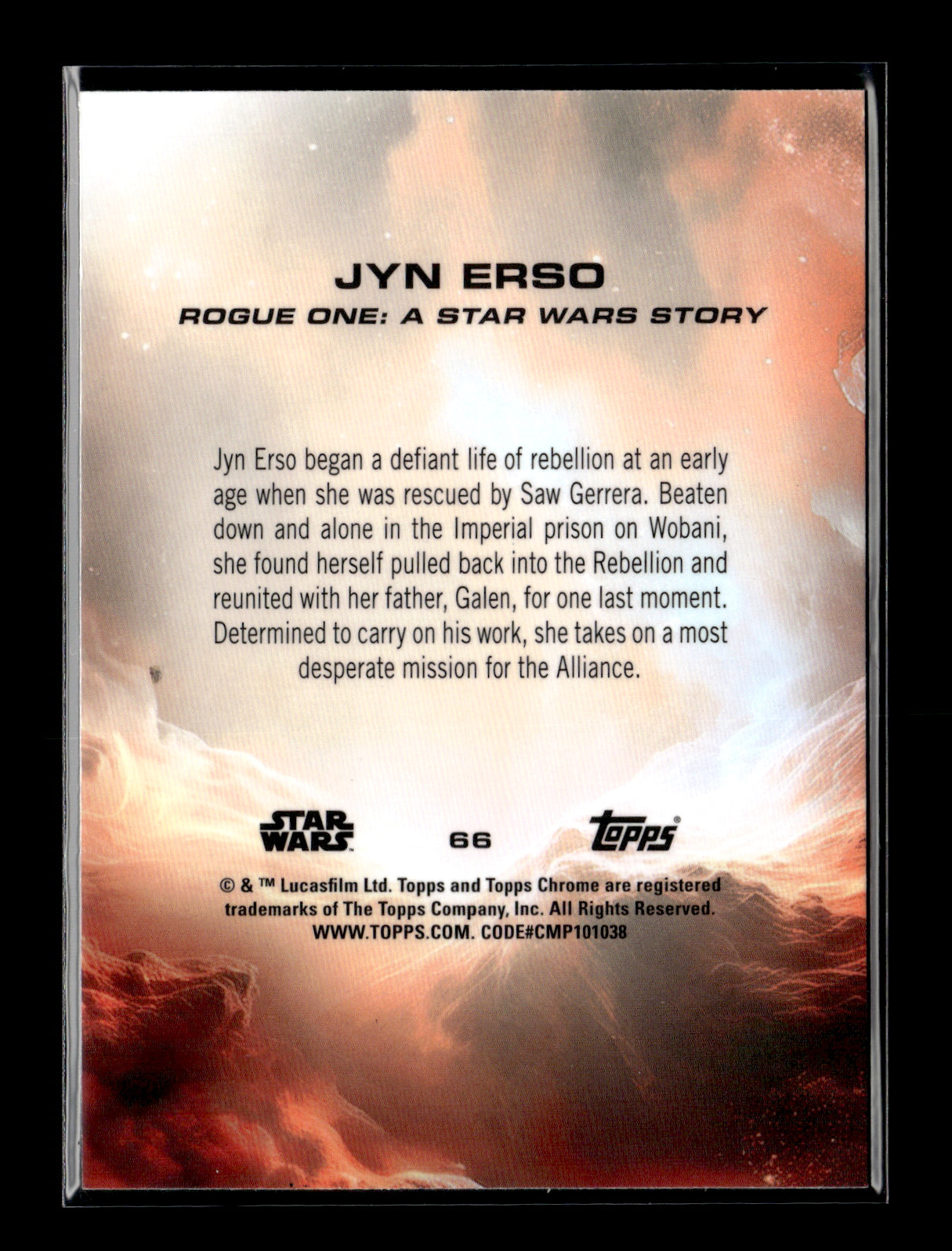 2025 Topps Chrome Star Wars Jyn Erso #66