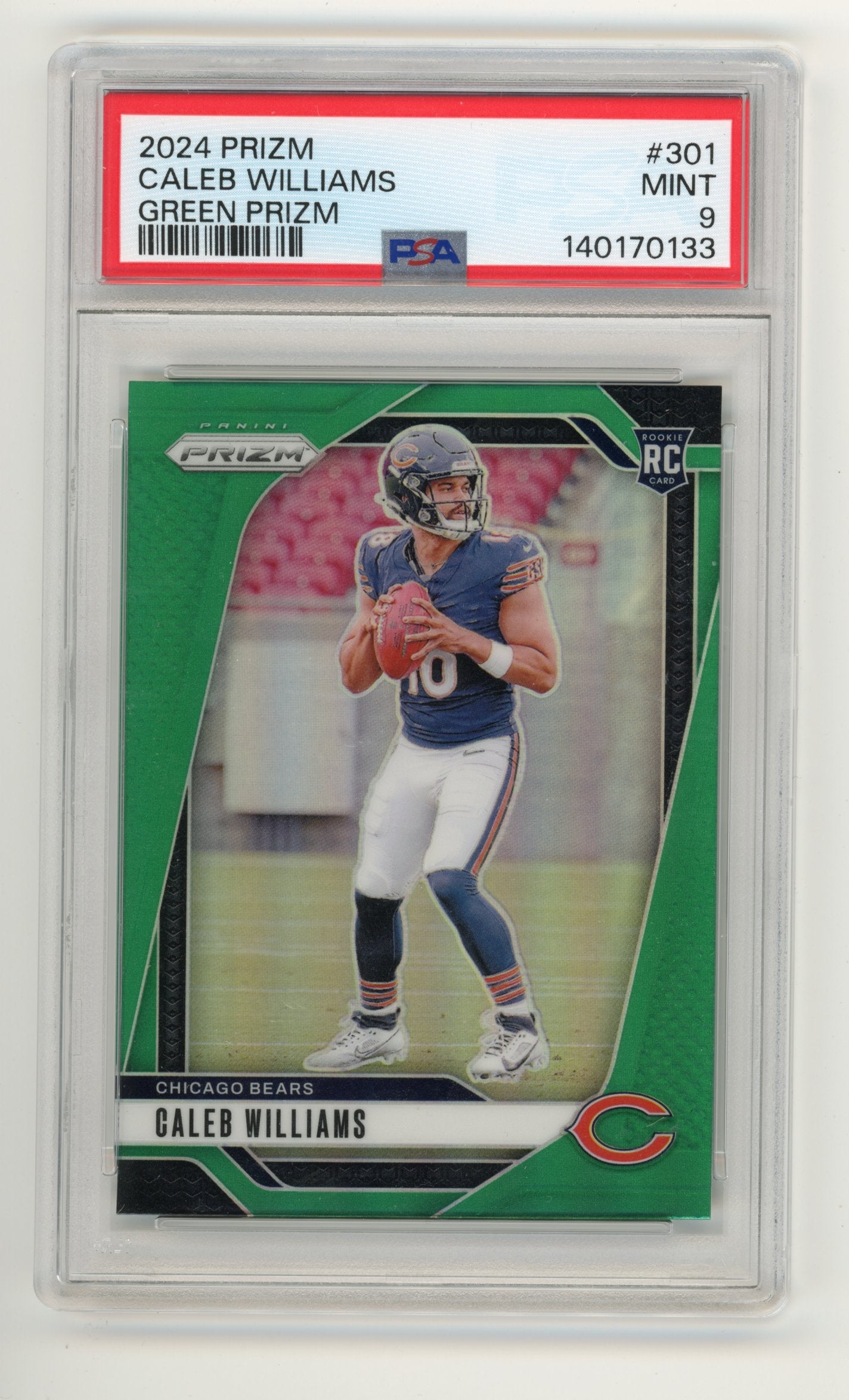 2024 Panini Prizm Caleb Williams #301 Green Chicago Bears