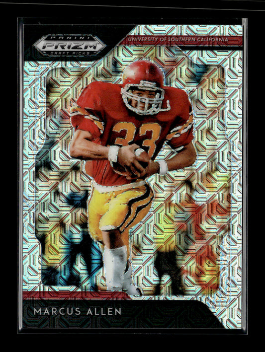 2019 Panini Prizm Draft Picks Marcus Allen #64 Prizms Mojo #/49 USC Trojans
