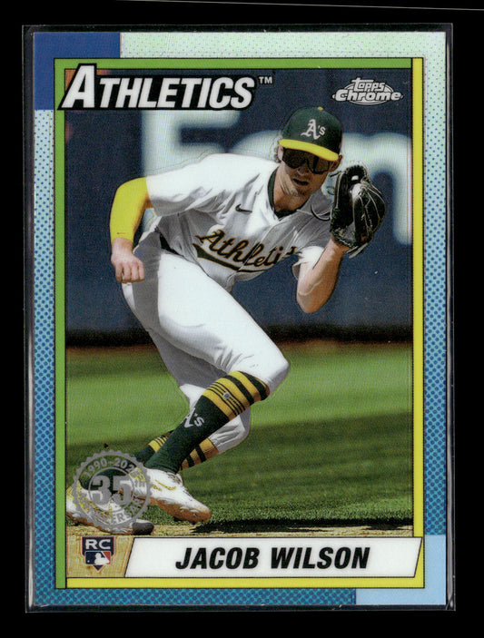 2025 Topps Chrome Jacob Wilson #90CB-18 1990 Topps Baseball 35th Anniversary Athletics