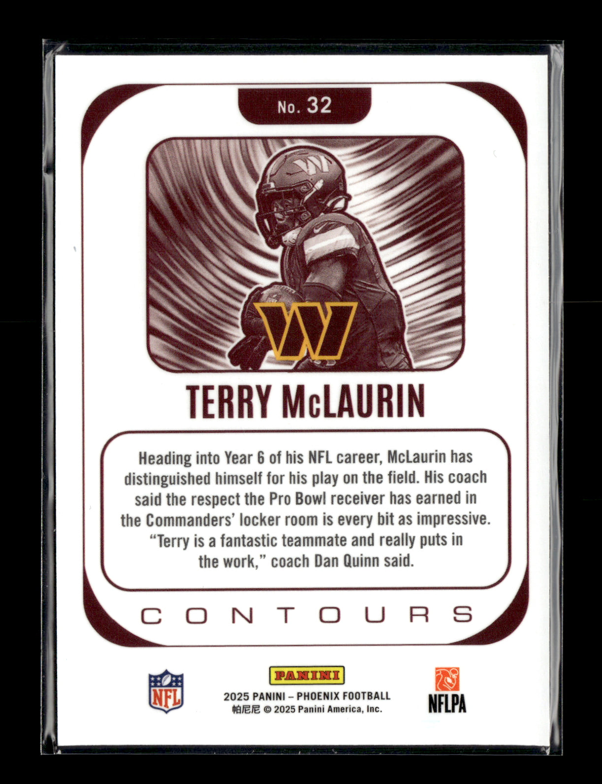 2025 Panini Phoenix Terry McLaurin #32 Contours Washington Commanders